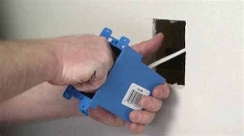 installing an electrical outlet box in drywall|install old work ceiling box.